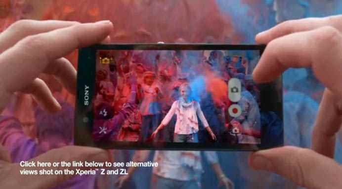 Музыка и видеоролик из рекламы Sony Xperia Z - Sound, vision, colour