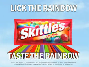 В рекламе Skittles пользователям предложили потрогать радугу