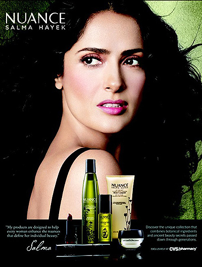 Сальма Хайек в рекламной кампании своей косметической линии
