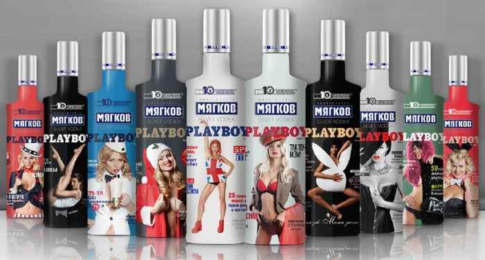 Модели Playboy появились на водке «Мягков»