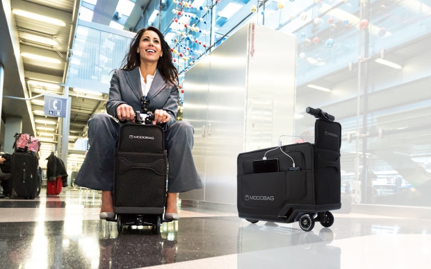 Modobag - чемодан, на котором можно передвигаться по аэропортам или вокзалам