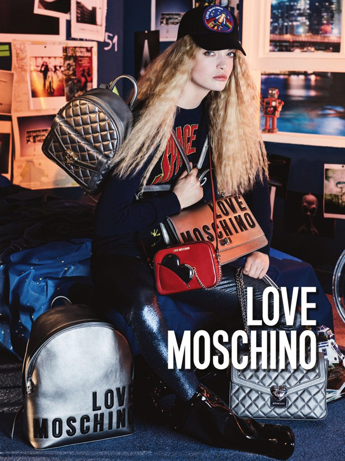 Элла Уэнстром и Виктор Найландер в рекламной кампании Love Moschino