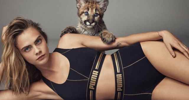 Пума и Кара Делевинь в рекламе Puma