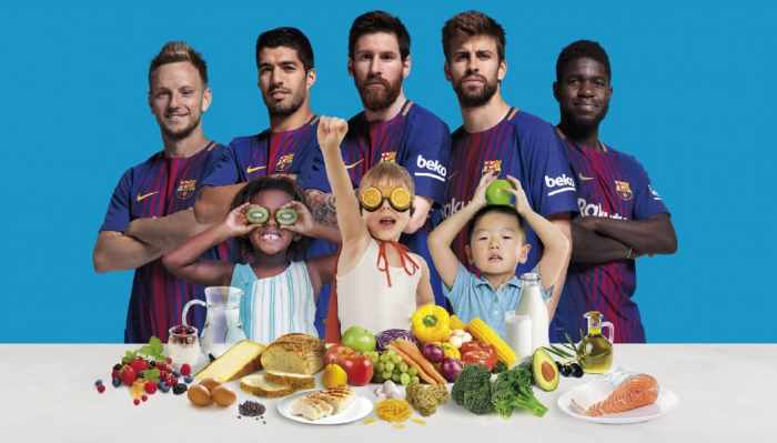 Футболисты «Барселоны» в рекламном ролике БЕКО