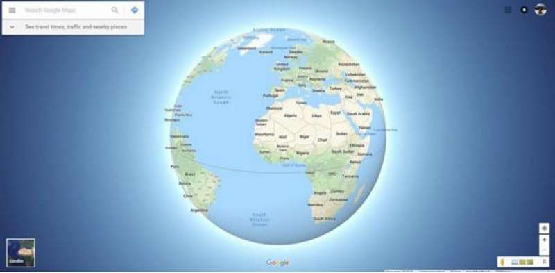 Google Maps изменил форму Земли