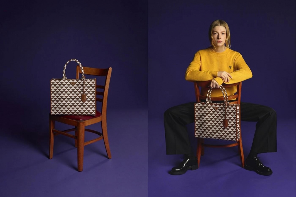 Хантер Шафер снялась в кампании новой сумки Prada Symbole
