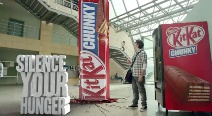 Юмористическая реклама батончика Kit Kat
