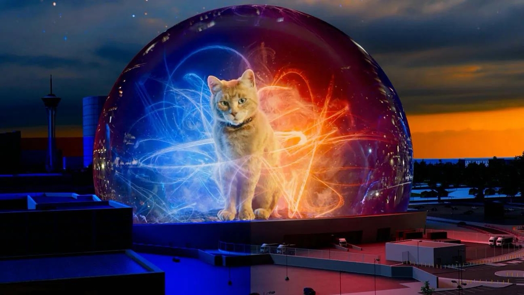 Гигантский кот в Лас-Вегасе прорекламировал новый фильм Marvel