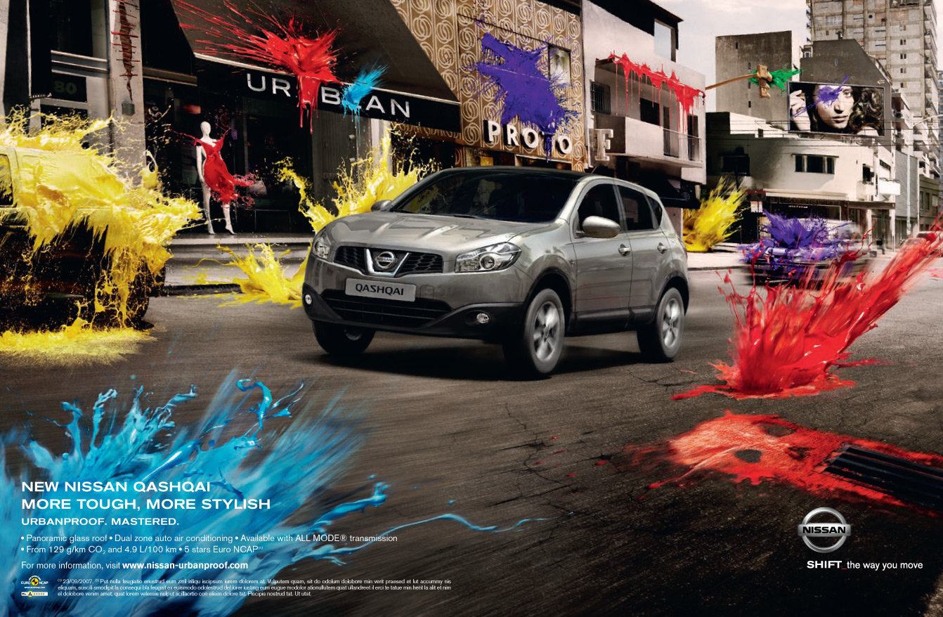 Музыка из рекламы Nissan Qashqai – Urban Proof - Artistic Paintball (2010)  (Франция) Amon Tobin – Four Ton Mantis