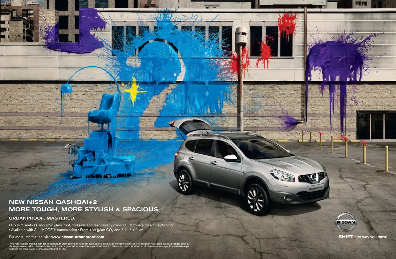 Nissan Qashqai – Urban Proof - Artistic Paintball Nissan Qashqai – Urban Proof - Artistic Paintball