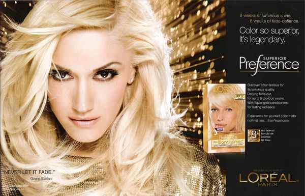 Музыка из рекламы L'Oreal Superior - Preference Hair Color (Gwen Stefani)