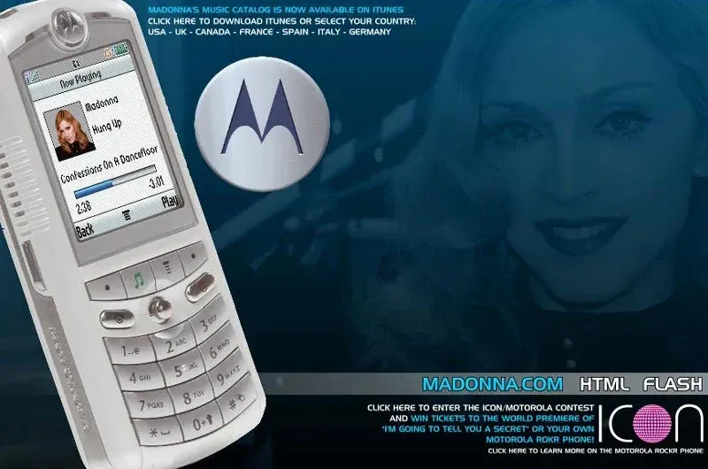 Motorola Rokr (Madonna, Iggy Pop)