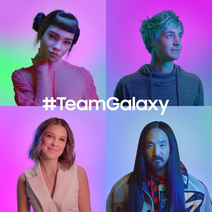 Музыка из рекламы Samsung - Meet #TeamGalaxy (Millie Bobby Brown, Steve Aoki, Ninja, Lil Miquela)