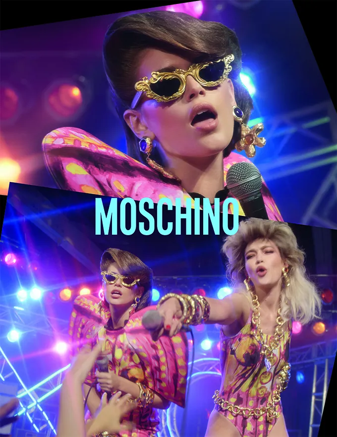 Moschino - S-S20 (Gigi Hadid, Bella Hadid, Kaia Gerber, Imaan Hammam, Adut Akech) Moschino - S-S20 (Gigi Hadid, Bella Hadid, Kaia Gerber, Imaan Hammam, Adut Akech)