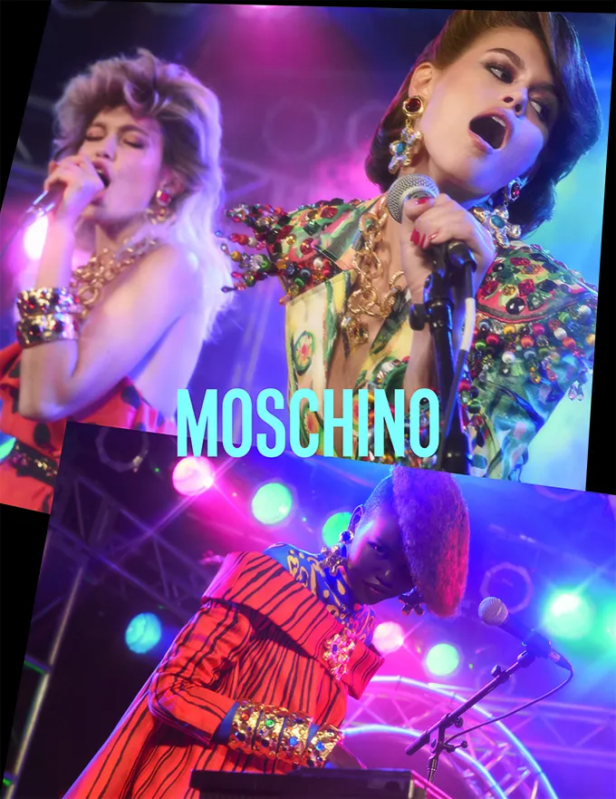 Moschino - S-S20 (Gigi Hadid, Bella Hadid, Kaia Gerber, Imaan Hammam, Adut Akech) Moschino - S-S20 (Gigi Hadid, Bella Hadid, Kaia Gerber, Imaan Hammam, Adut Akech)