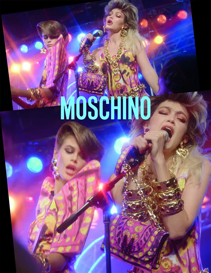 Moschino - S-S20 (Gigi Hadid, Bella Hadid, Kaia Gerber, Imaan Hammam, Adut Akech) Moschino - S-S20 (Gigi Hadid, Bella Hadid, Kaia Gerber, Imaan Hammam, Adut Akech)