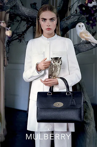 Кара Дельвинь для Mulberry: осенняя промо-кампания