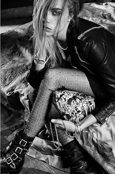 Кара Дельвинь рекламирует коллекцию Saint Laurent Кара Дельвинь рекламирует коллекцию Saint Laurent