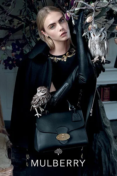 Кара Дельвинь для Mulberry: осенняя промо-кампания