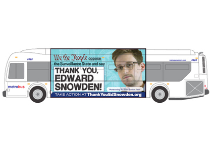 В Вашингтоне появятся автобусы с изображением Сноудена