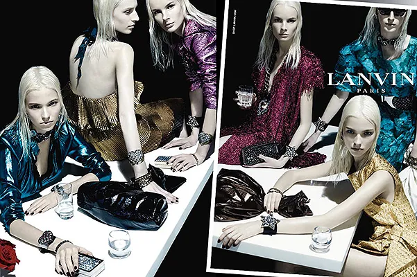 Саша Лусс в рекламной кампании Lanvin