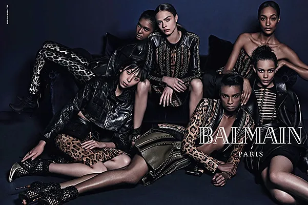 Кара Дельвинь и другие модели в рекламной кампании Balmain
