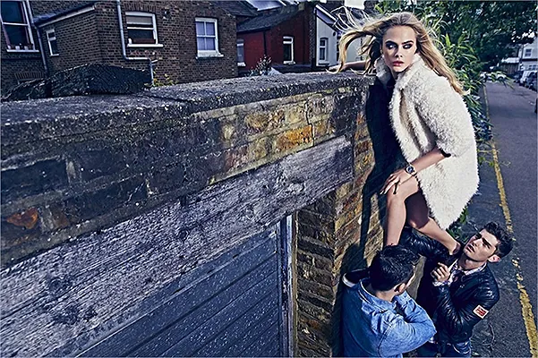 Кара Дельвинь в рекламной кампании Pepe Jeans
