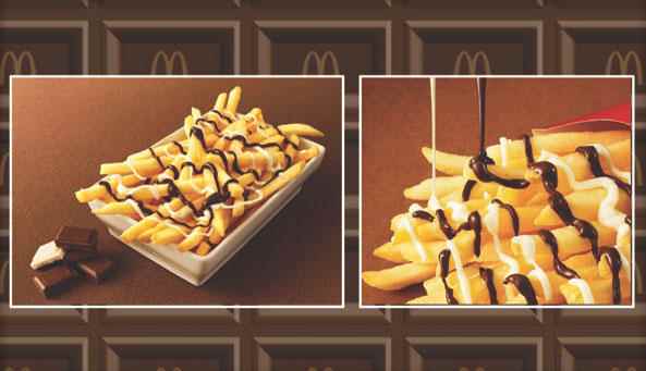 McDonald's в Японии подает картошку фри с шоколадом