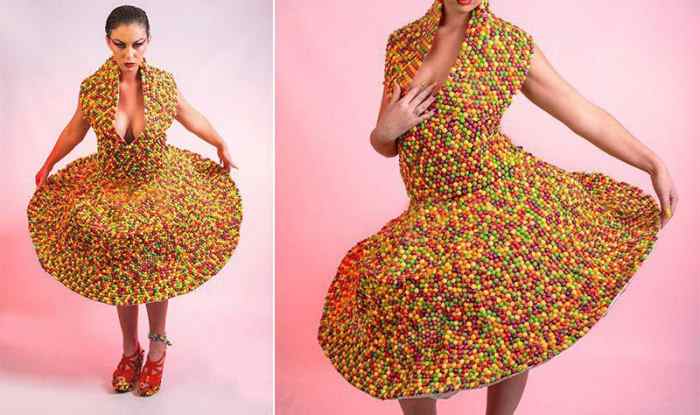 Платье из конфет помогло британке получить работу в индустрии моды