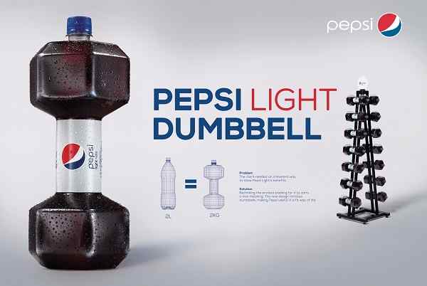 Pepsi Light приобрела форму гантели
