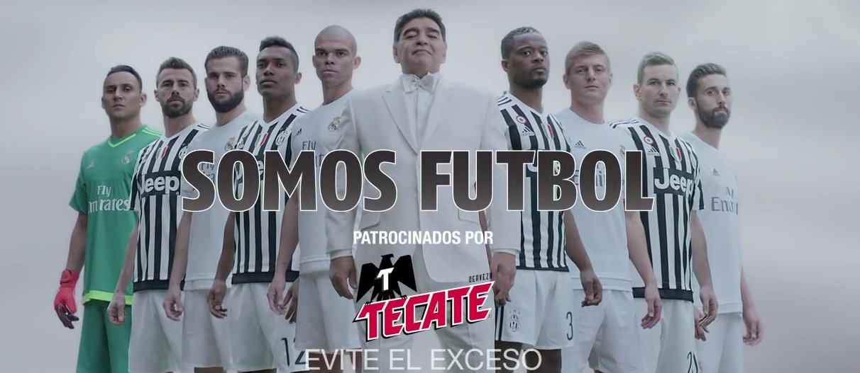 Марадона в образе бога в рекламе Tecate