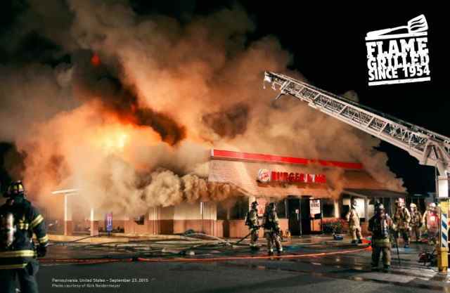 Burger King похвалился в рекламе пожарами в своих ресторанах