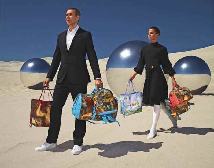 Алисия Викандер с художником Джеффом Кунсом в кампейне Louis Vuitton
