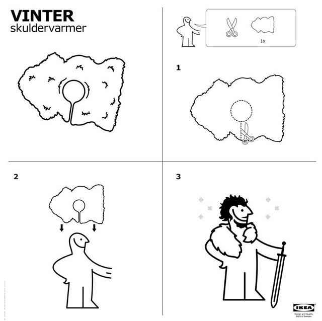 IKEA опубликовала инструкцию по созданию костюмов героев «Игры Престолов» из ковриков