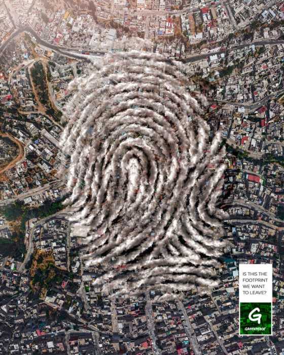 В новой кампании Greenpeace показали грязные отпечатки пальцев