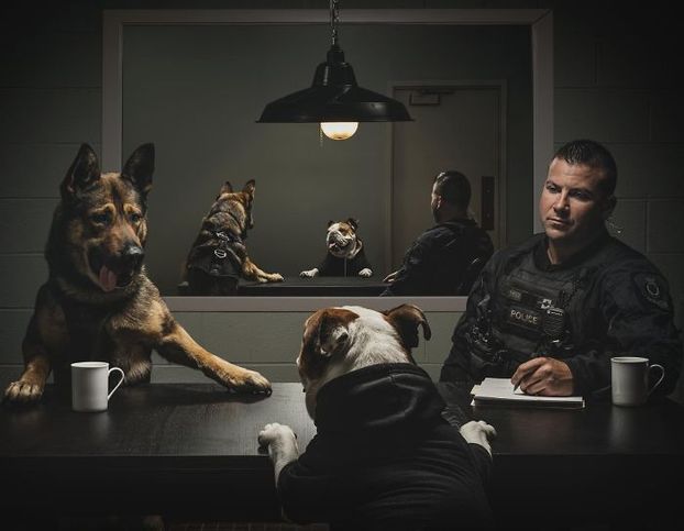 Полицейские собаки снялись для благотворительного календаря