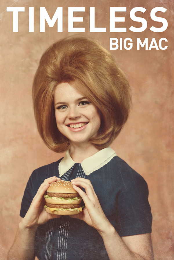McDonald’s выпустил ретро-постеры в честь «бессмертного» Биг-Мака.