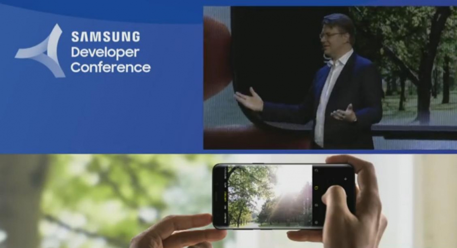 Samsung показала смартфон с гибким экраном