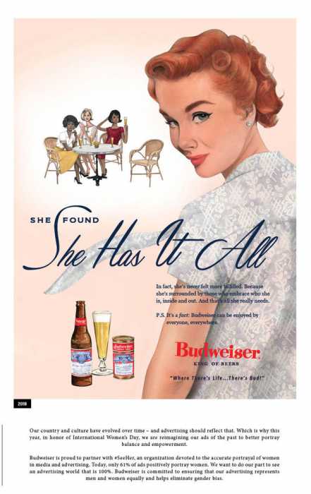 Budweiser возродил свои самые стереотипные рекламные принты из 50-х