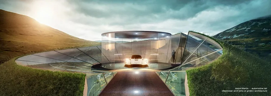 Aston Martin представил эскизы футуристичных гаражей