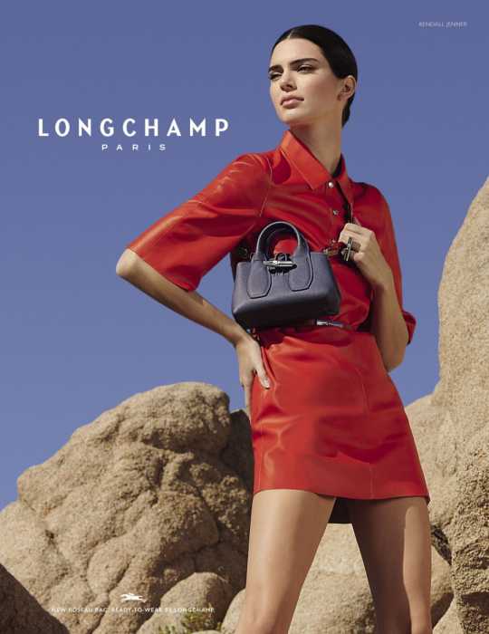 Кендалл Дженнер позирует на фоне скал и прерий в новой кампании Longchamp