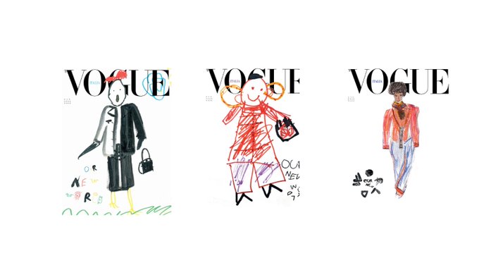 Обложку июньского Vogue Italia нарисовали дети