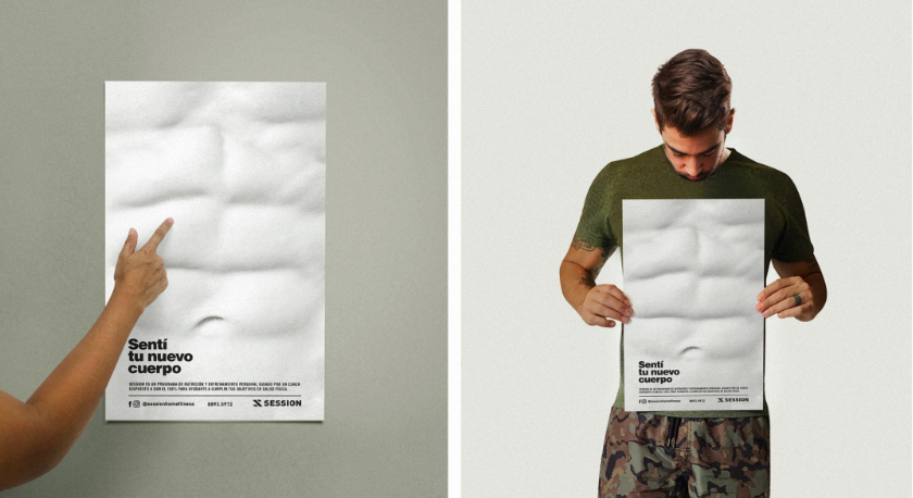 Cпортивный сервис выпустил постеры с мужскими «кубиками»