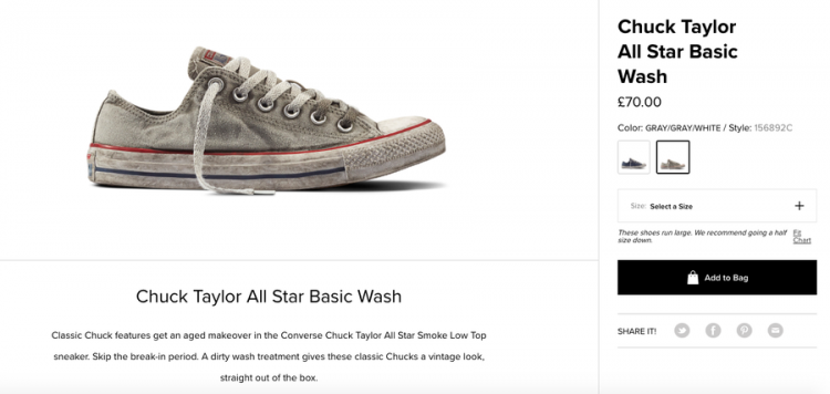 Converse представил новые «грязные» кроссовки за $126