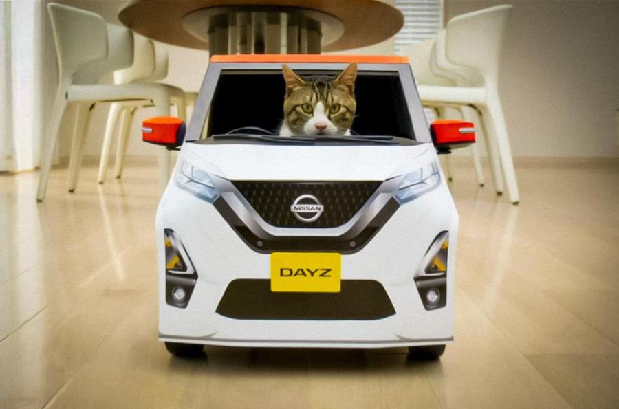 Nissan сделал самую милую рекламу авто в виде домиков для котов