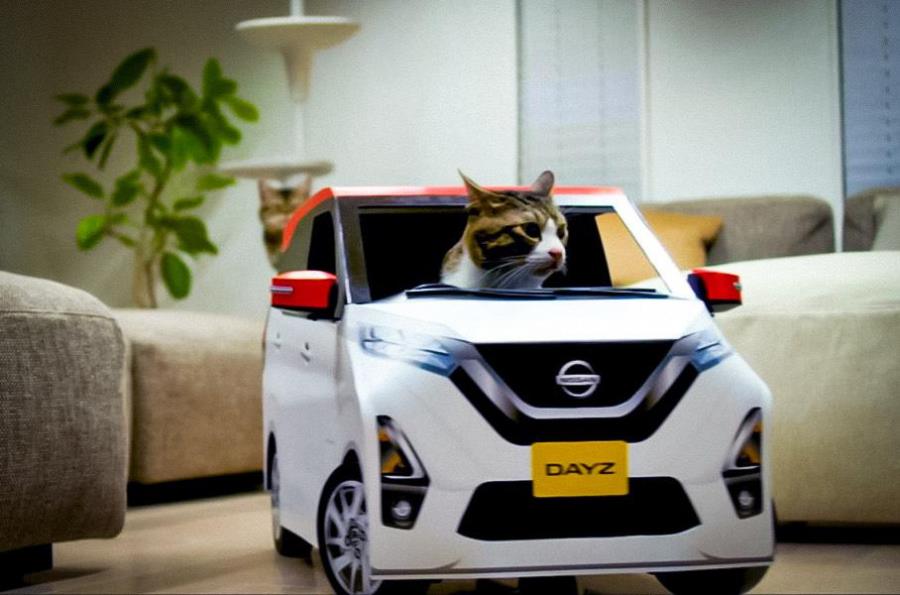 Nissan сделал самую милую рекламу авто в виде домиков для котов