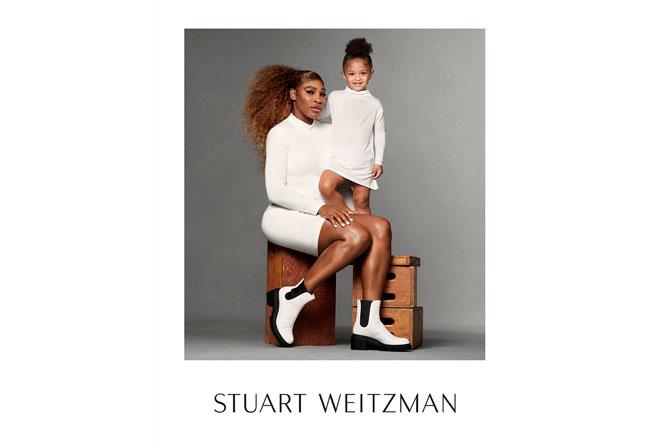 Серена Уильямс с дочерью снялись в рекламе обуви Stuart Weitzman