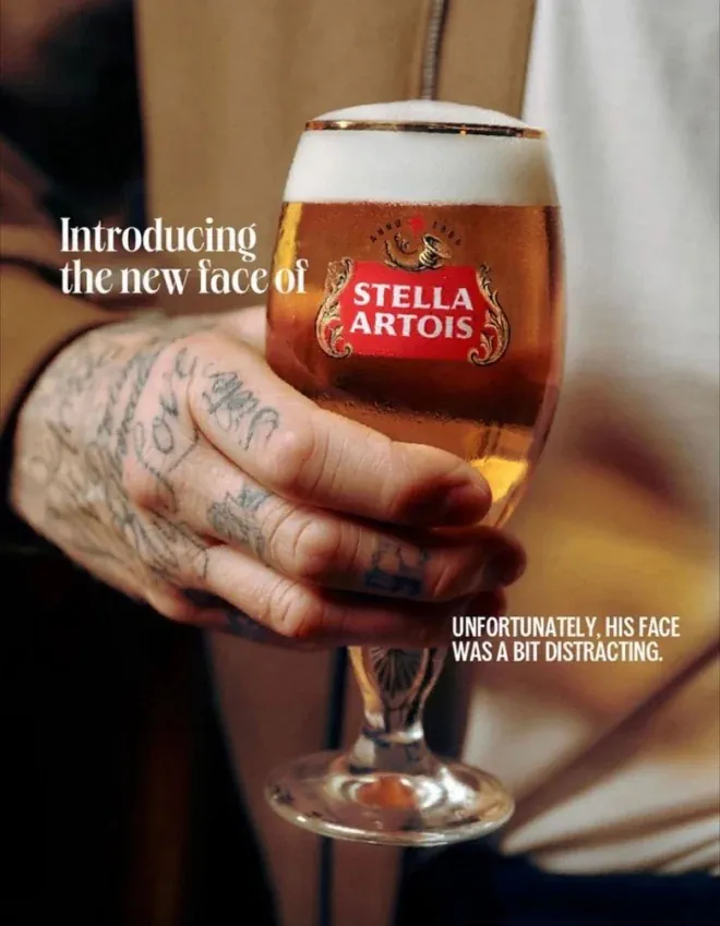 Лицо Дэвида Бекхэма убрали из рекламы Stella Artois