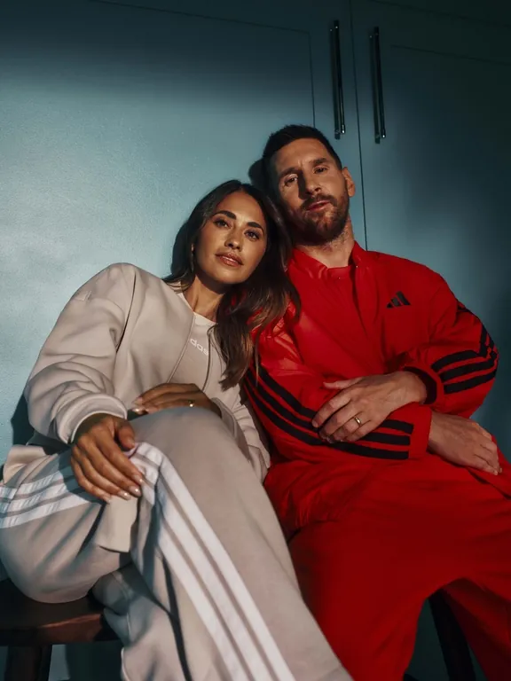 Лионель Месси и Антонелла Рокуццо вфотосессии Adidas Лионель Месси и Антонелла Рокуццо вфотосессии Adidas