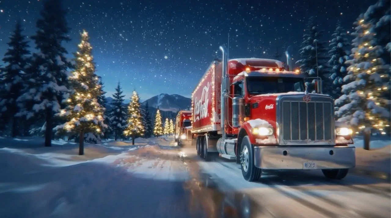 Грузовики, ИИ и белки: Coca-Cola выпустила новую праздничную рекламу